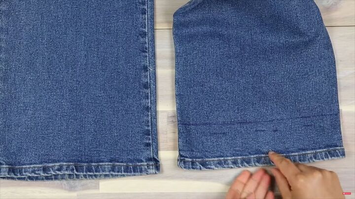 jeans too long here s how to hem flared jeans keep the original hem, The best way to hem flare jeans
