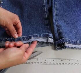 jeans too long here s how to hem flared jeans keep the original hem, New hem for the flared jeans
