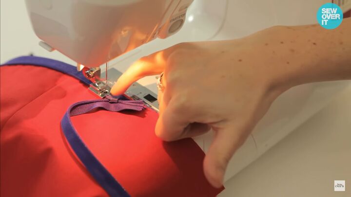how to install an invisible zipper step by step sewing tutorial, Backstitching the invisible zipper