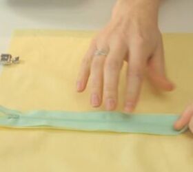 how to sew a zipper a detailed beginner s tutorial to the perfect zip, Placing the zipper on the fabric