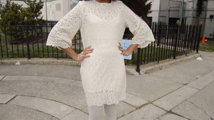 DIY Lace Dress Tutorial: How to Make a Cute Bell-Sleeve Shift Dress | Upstyle DIY Lace Dress Tutorial: How to Make a Cute Bell-Sleeve Shift Dress | Upstyle