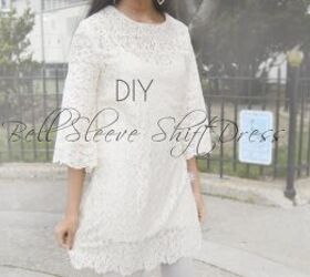 DIY Lace Dress Tutorial: How to Make a Cute Bell-Sleeve Shift Dress