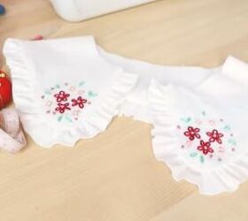 how to make a diy statement collar blouse with beautiful embroidery, Statement collar