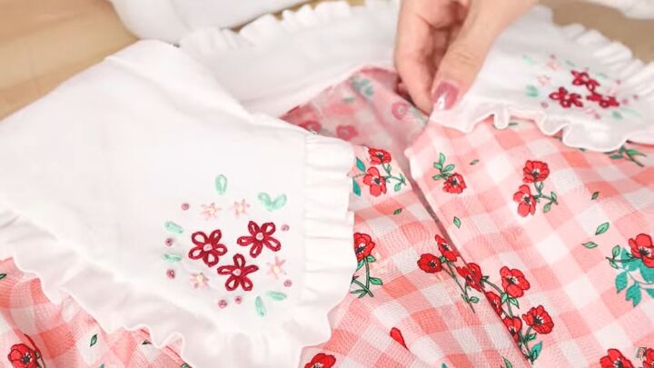 how to make a diy statement collar blouse with beautiful embroidery, Statement collar blouse