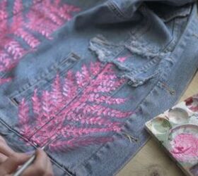 how to paint a denim jacket a super cute way to upcycle your wardrobe, How to paint a denim jacket with acrylic
