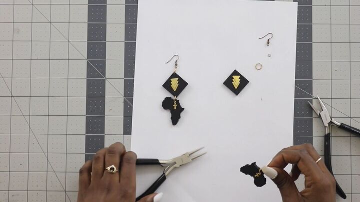how to make diy african earrings with ankh charms in 5 simple steps, Attaching jump rings to the earrings