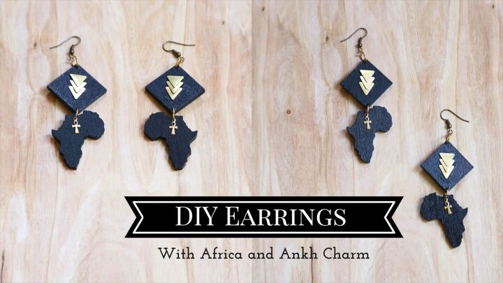 how to make diy african earrings with ankh charms in 5 simple steps, DIY African earrings with ankh charms