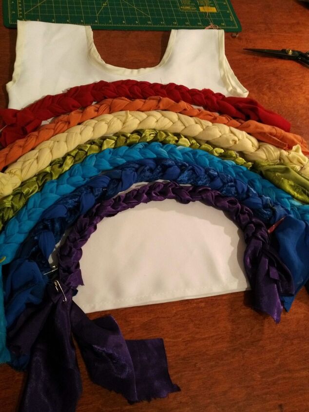 rainbow costume diy, Almost done rainbow costume