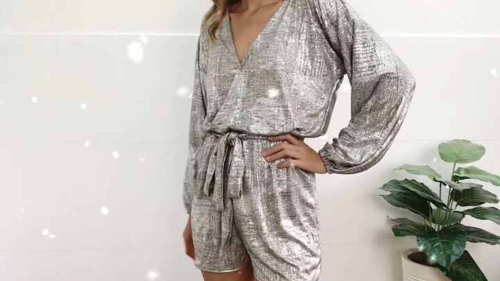 how to make a christmassy diy romper for festive holiday parties, DIY romper