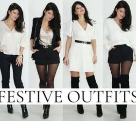 7 Cute Black & White Outfits for Christmas Parties & Festive Events