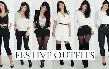7 Cute Black & White Outfits for Christmas Parties & Festive Events