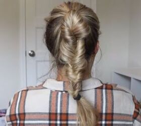 how to do a faux fishtail braid a quick easy faux fishtail hack, Easy faux fishtail braid
