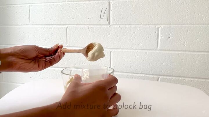 diy toothpaste tablets how to easily make toothpaste tablets at home, Spooning the toothpaste mixture into a bag
