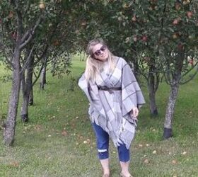 2 Ways to Create Fall Scarf Outfits: Blanket Scarf Jacket & DIY Scarf