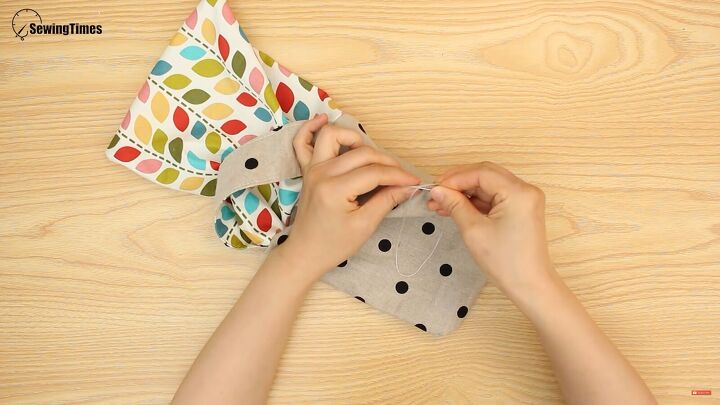 how to make a cute diy reversible tote bag easy sew gift idea, Closing the open gap