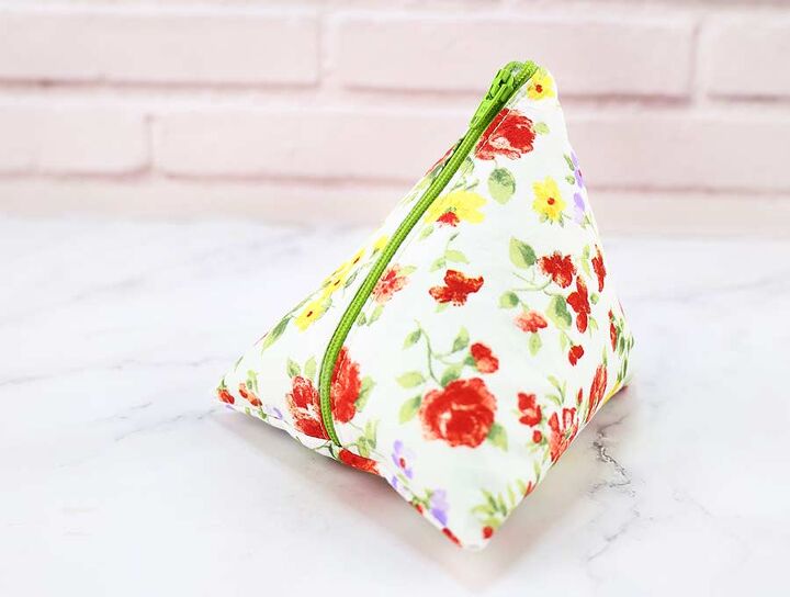 diy triangle pouch pyramid pouch coin purse with no exposed seams