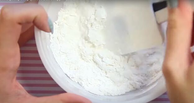 how to make squishy soap without cornstarch fun easy gift idea, Mixing the squishy soap ingredients