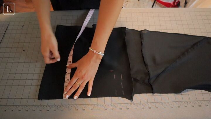 how to turn a summer dress into a fall dress in 8 simple steps, Marking the cuff measurement