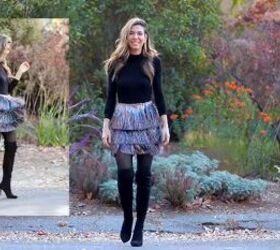need a unique holiday outfit make this festive diy tinsel skirt, DIY tinsel skirt