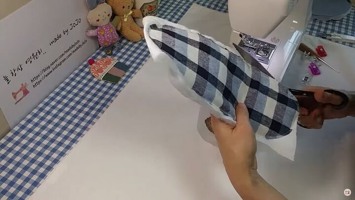 how to easily sew cute cozy diy slippers for all the family, Trimming the excess seam allowance