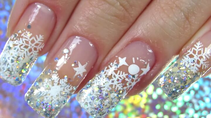 how to rock magical glitter snowflake nails this festive season
