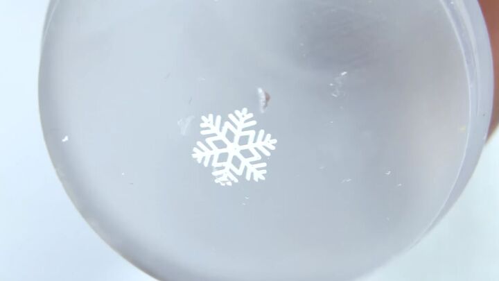 how to rock magical glitter snowflake nails this festive season, Snowflake nail stamp