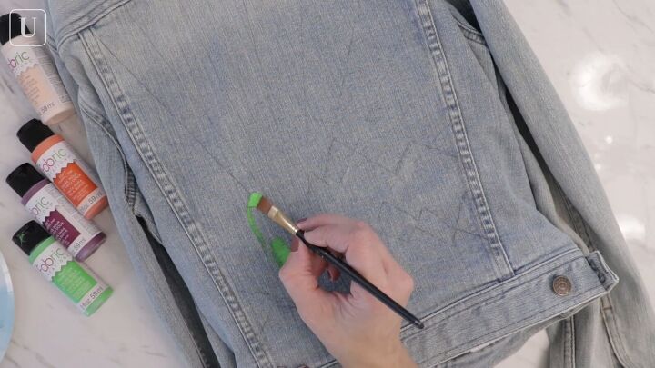 how to make a custom hand painted denim jacket that is unique to you, How to paint a denim jacket