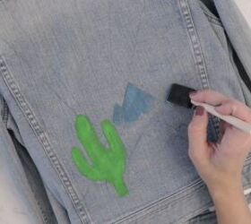how to make a custom hand painted denim jacket that is unique to you, Painted denim jacket ideas