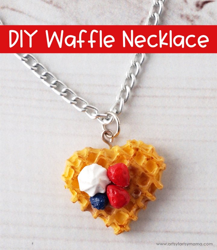 diy waffle necklace