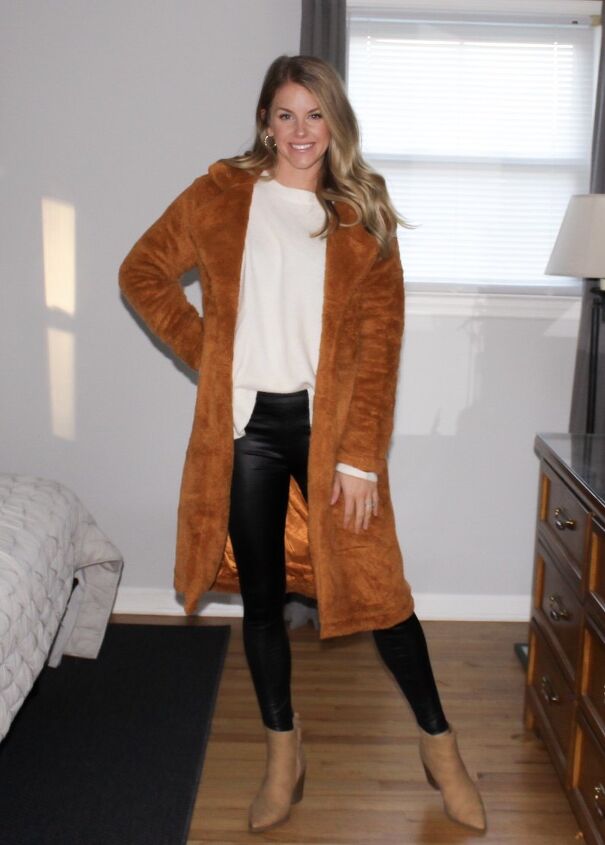 easy ways to style a teddy coat