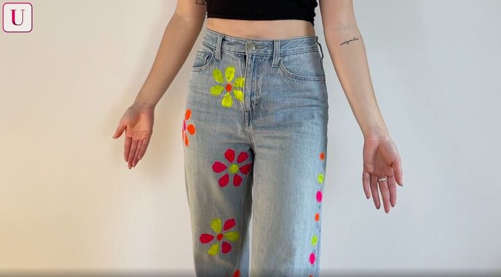 how to customize your jeans 3 different ways for a totally unique look, How to paint jeans with flowers