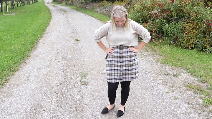 how to make a flannel shirt into a skirt easy step by step tutorial, How to make a flannel shirt into a skirt