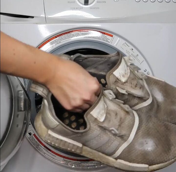 9 diy laundry hacks amazing stain removal tricks you need to know, Washing sneakers in a washing machine