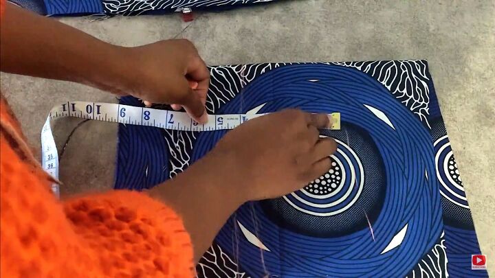 how to sew a pencil skirt for beginners easy step by step tutorial, Marking the pencil skirt waistband