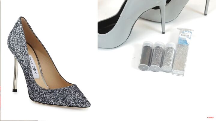 how to make glamorous diy ombre glitter heels inspired by jimmy choos, Jimmy Choo ombre glitter heels