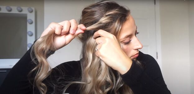 2 cute easy christmas updos for long hair you can try at home, French braiding hair