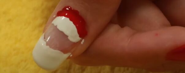 5 super cute christmas acrylic nail ideas to rock this holiday season, Creating Santa Claus nail art