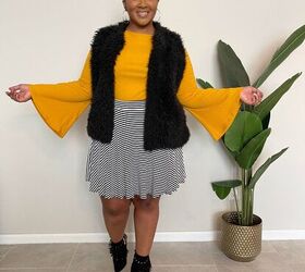 style the basic essential living room looks for thanksgiving stripes, Outfit Details Vest Rainbow Top Rue 21 Skirt Charlotte Russe Boots Bebe