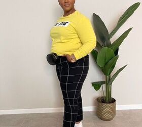 style the basic essential living room looks for thanksgiving stripes, Outfit Details Top Ross Pants Thrifted Fanny Pack Steve Madden Shoes Puma