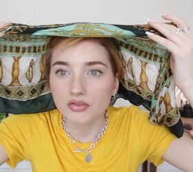 It sounds crazy, but you can actually straighten your hair with a scarf instead of a flat iron