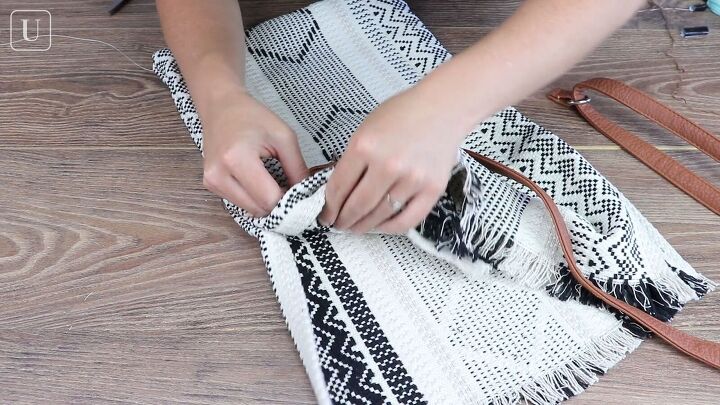 how to make diy bags from placemats cute boho inspired bag tutorial, Making bags from placemats