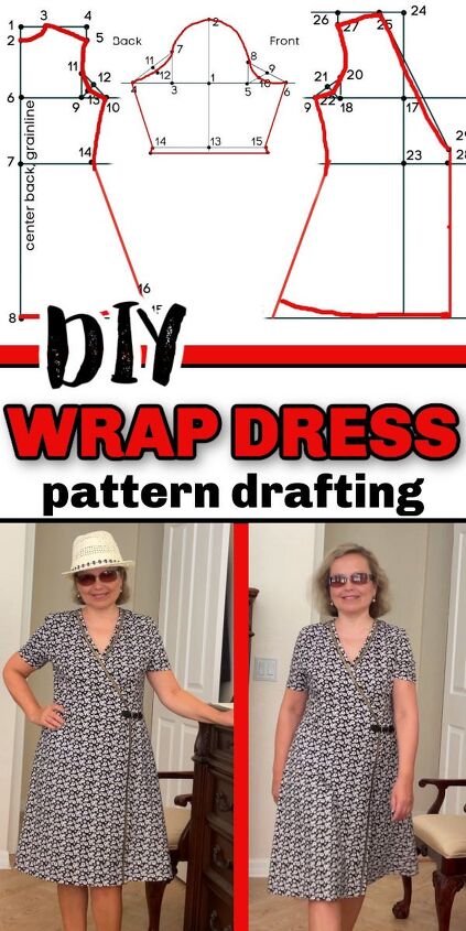 diy wrap dress pattern how to draft a pattern for a wrap dress from