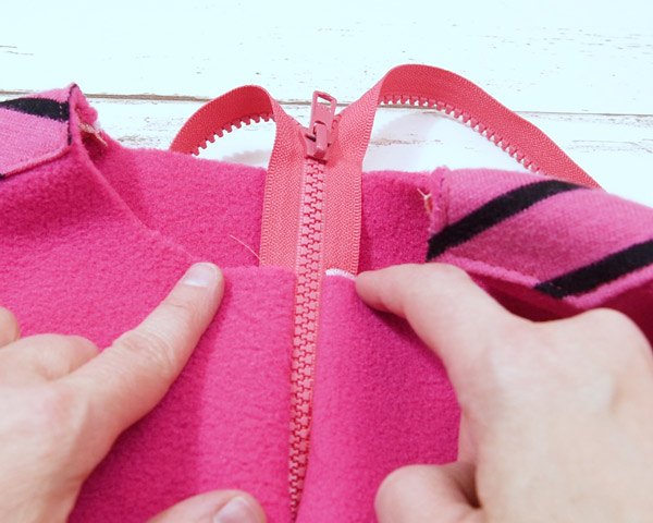 how to sew a zipper on a jacket surprisingly simple, check alignment of the top