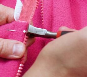 how to sew a zipper on a jacket surprisingly simple, remove teeth above mark