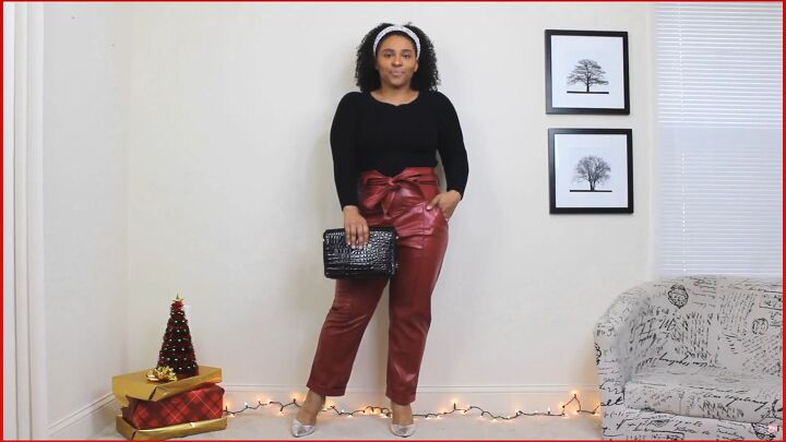 how to style sexy faux leather christmas outfits in 4 different ways, Accessorizing faux leather holiday outfits