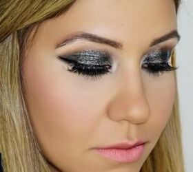This Sexy Black Glitter Makeup Look is Perfect for Holiday Parties