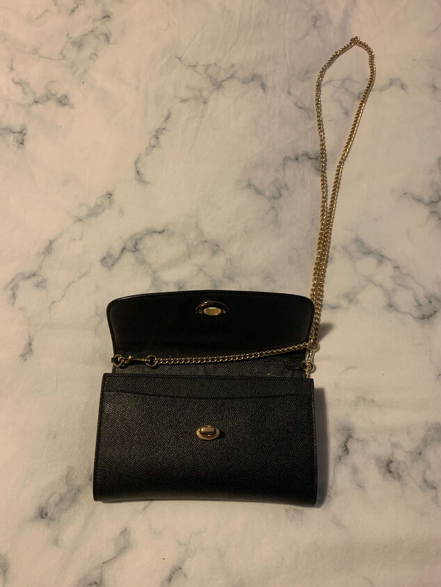 how to shorten unadjustable purse straps, First Adjustment