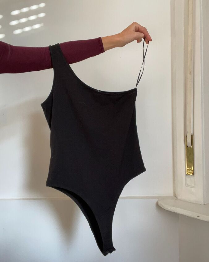 how to make this trendy bodysuit from an old dress
