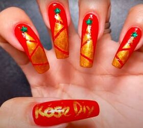 How to Paint Christmas Trees on Your Nails - the Easiest Way