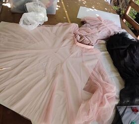 strapless open back dress Blue Tulle Sequins Long Prom Dress, Blue A-Line Short Sleeve Party Dre